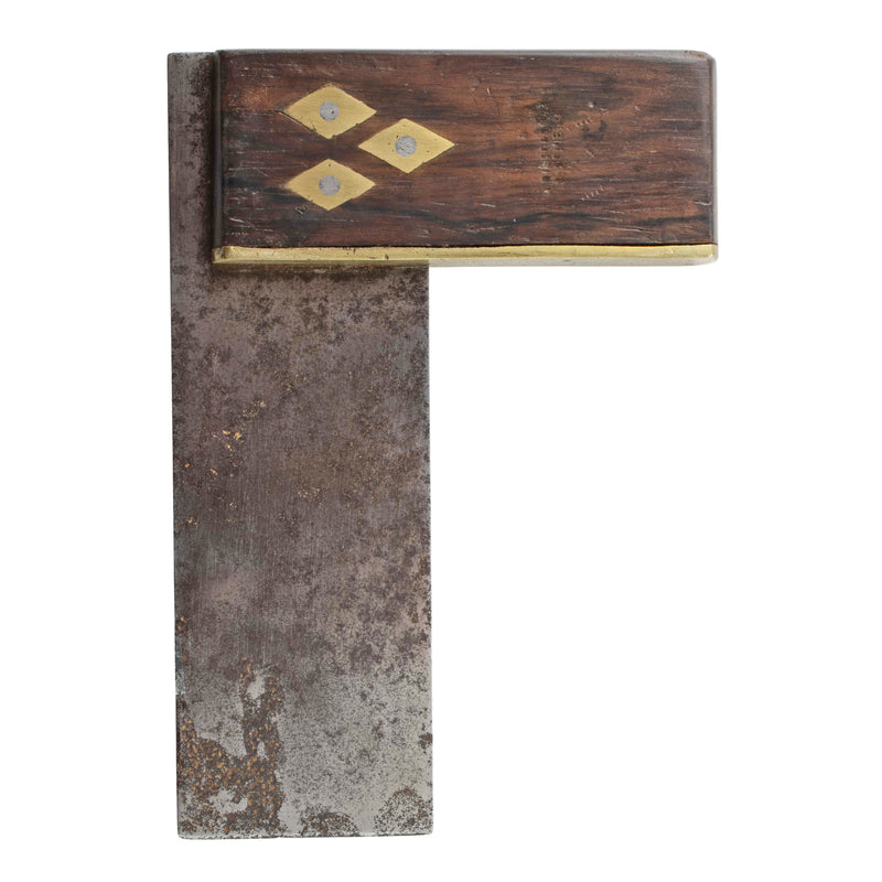 6" Rosewood and Brass Set Square