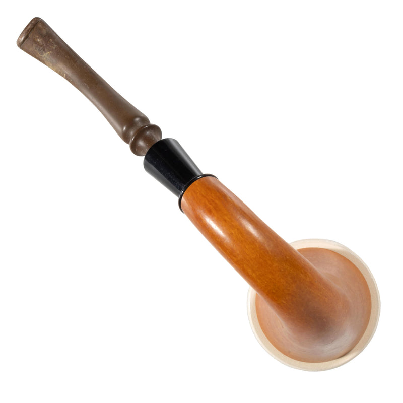 Calabash Gourd Tobacco Pipe with Meerschaum Chamber Cap