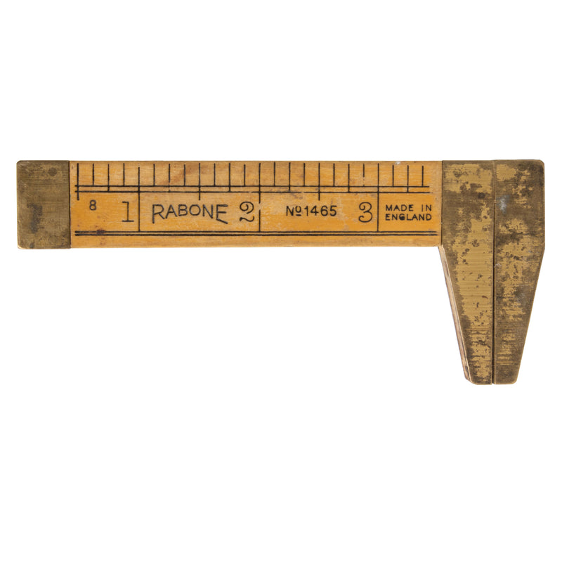 Rabone No.1465 4" Boxwood and Brass Caliper Ruler