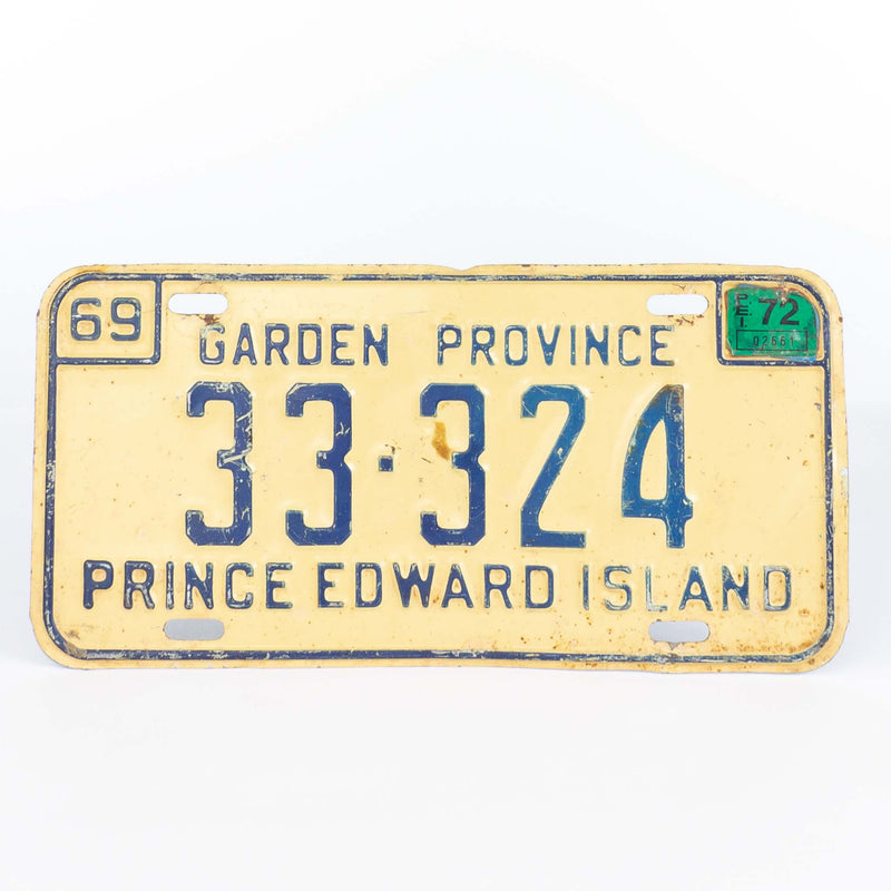 Pair of 1969 PEI Licence Plates 72 Sticker