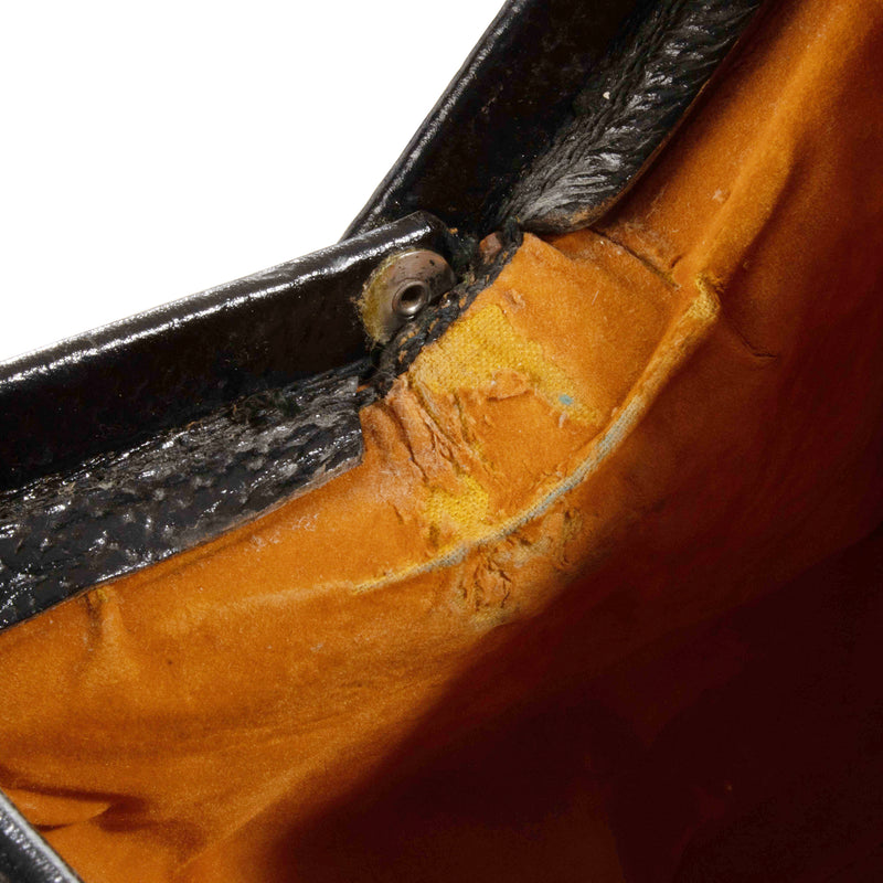 Leather Doctor's Bag with Orange Velvet Lining