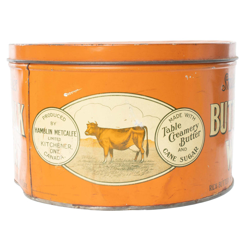 Orange Smiles'n Chuckles Butter-Milk Wafers Tin