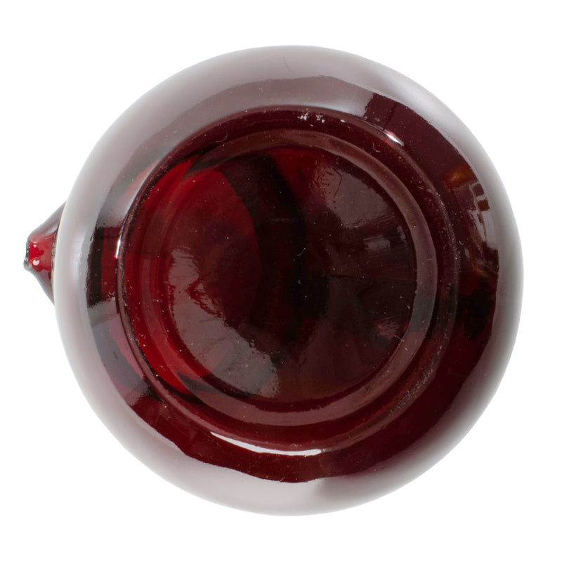 Red Glass Ball Pitcher