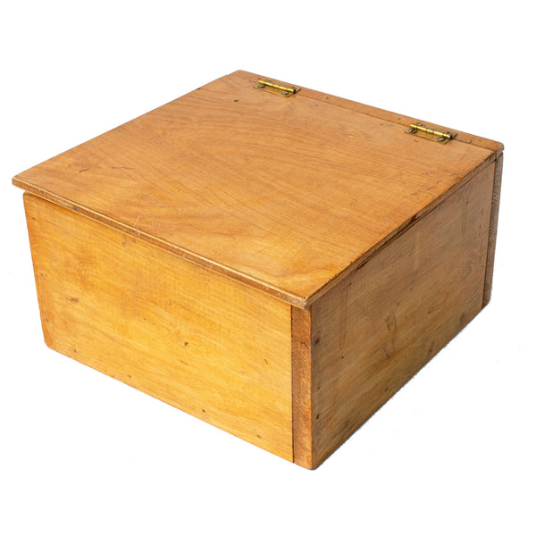 Small Plywood Box with Hinged Lid