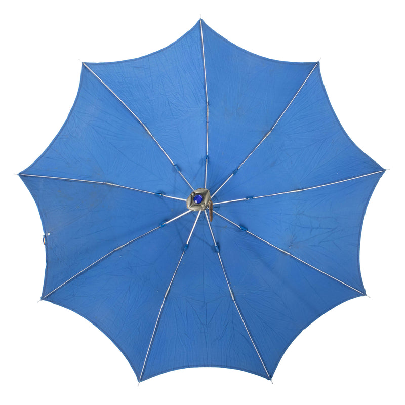 Umbrella with Blue Stone and Silver Handle