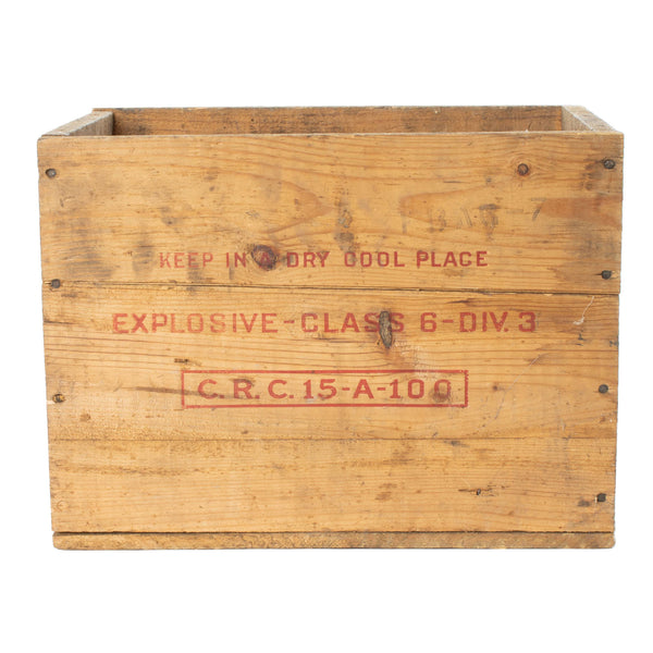 Wood Blasting Caps Ammunition Crate