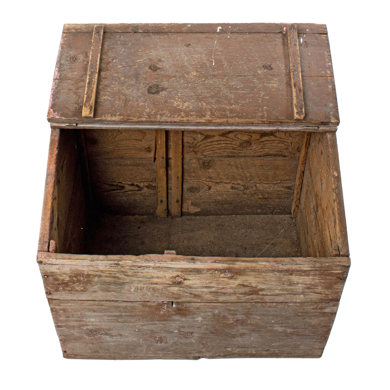 Wood Box with Slanted Top Lid