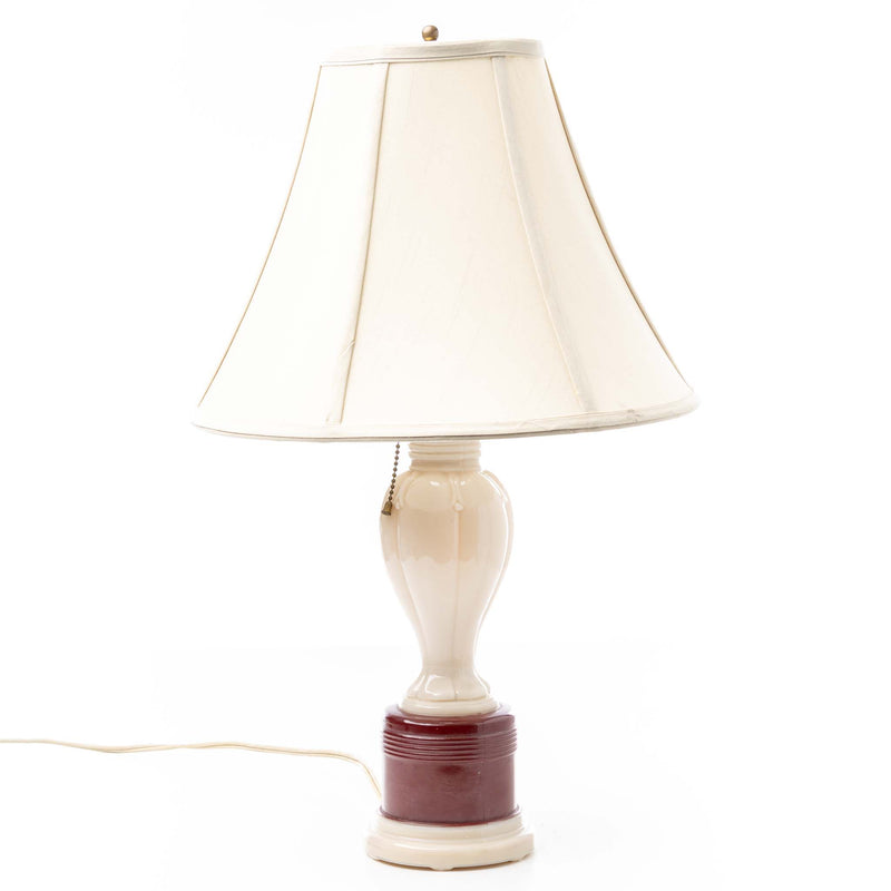 White and Red Aladdin Alacite Lamp with Shade