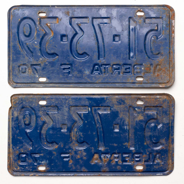 Alberta 1970 Farm Licence Plates (Pair)