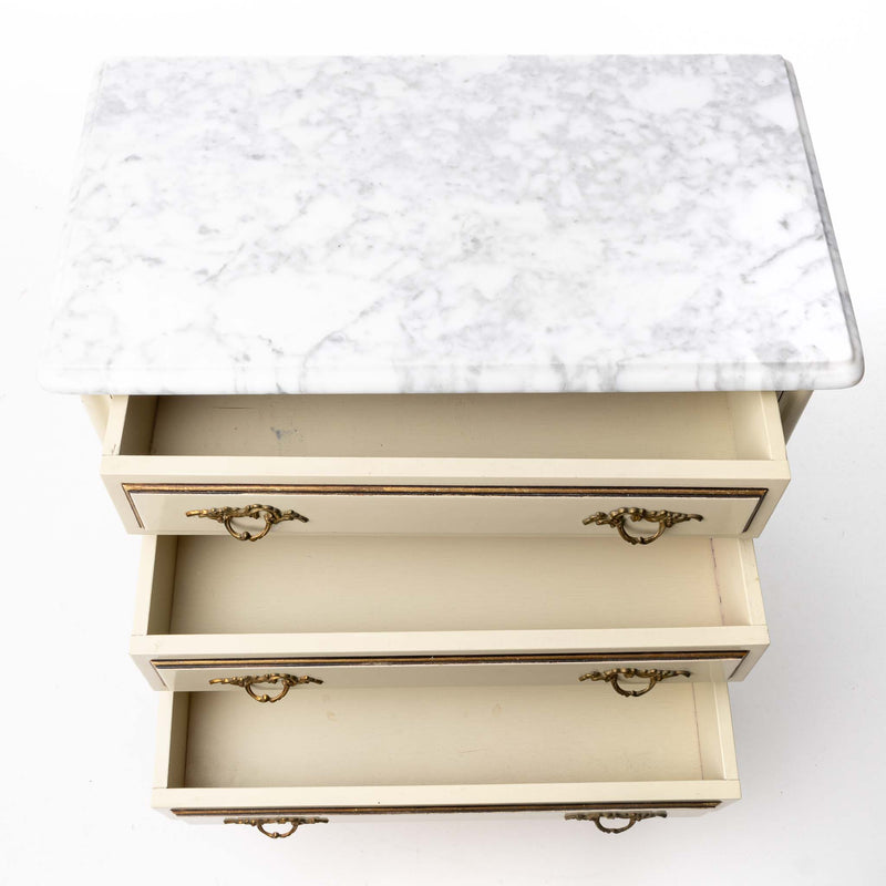 Reproduction Belgian Night Stand with Marble Top