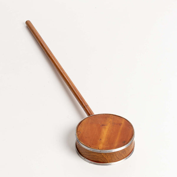 Wood Offering Tray with Long Handle and Red Lining