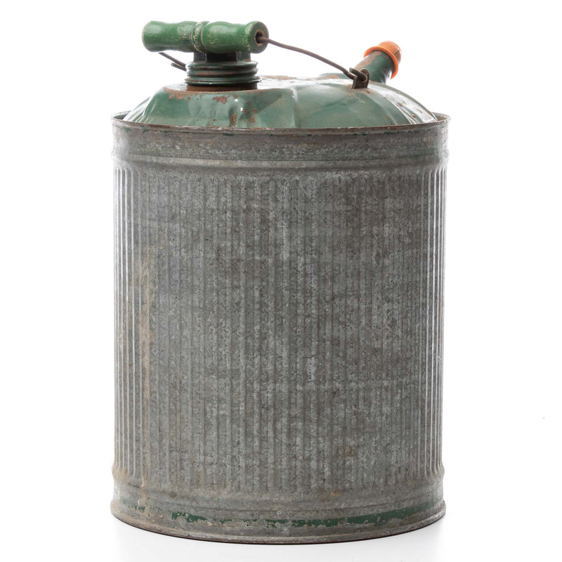 Galvanized Gas Can - Green Top