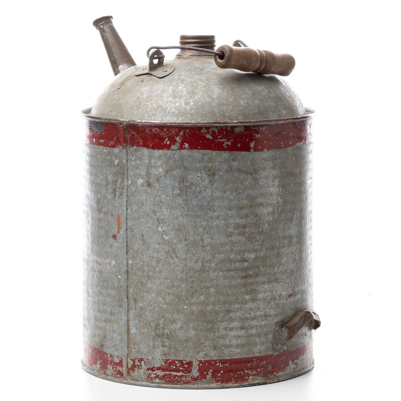 Galvanized Gas Can - Red Stripe
