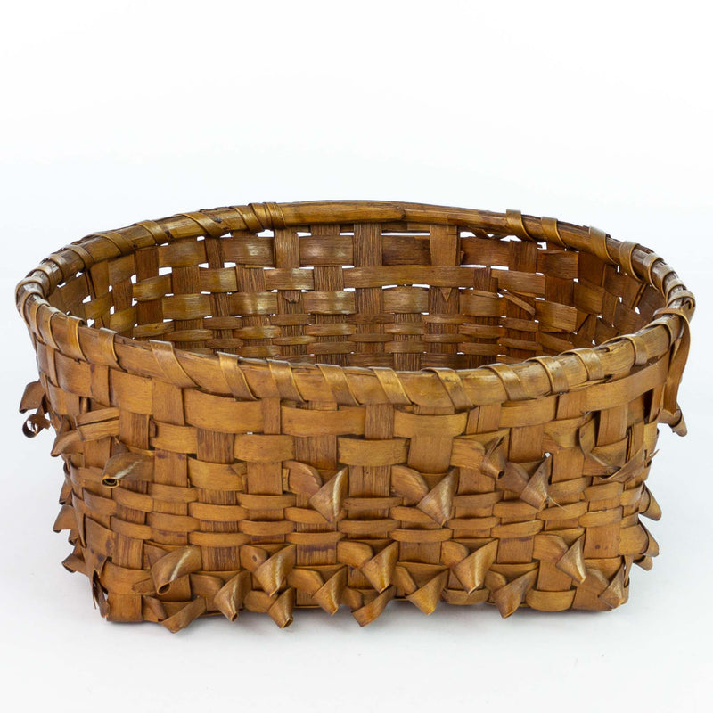 Open Weave Basket Square Base and Round Top