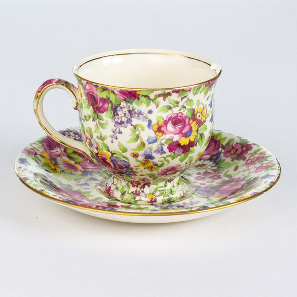 Royal Winton "Summertime" Cup & Saucer (Chipped)