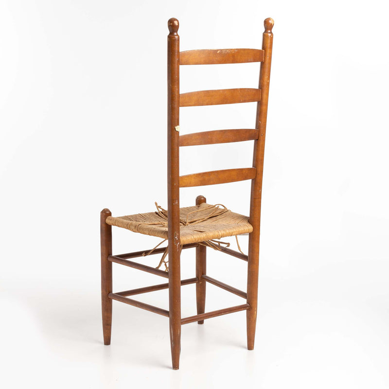 Single Rush Seated Ladder Back Chair