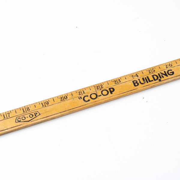 Wood "Co-Op Building Supplies" Yard Stick