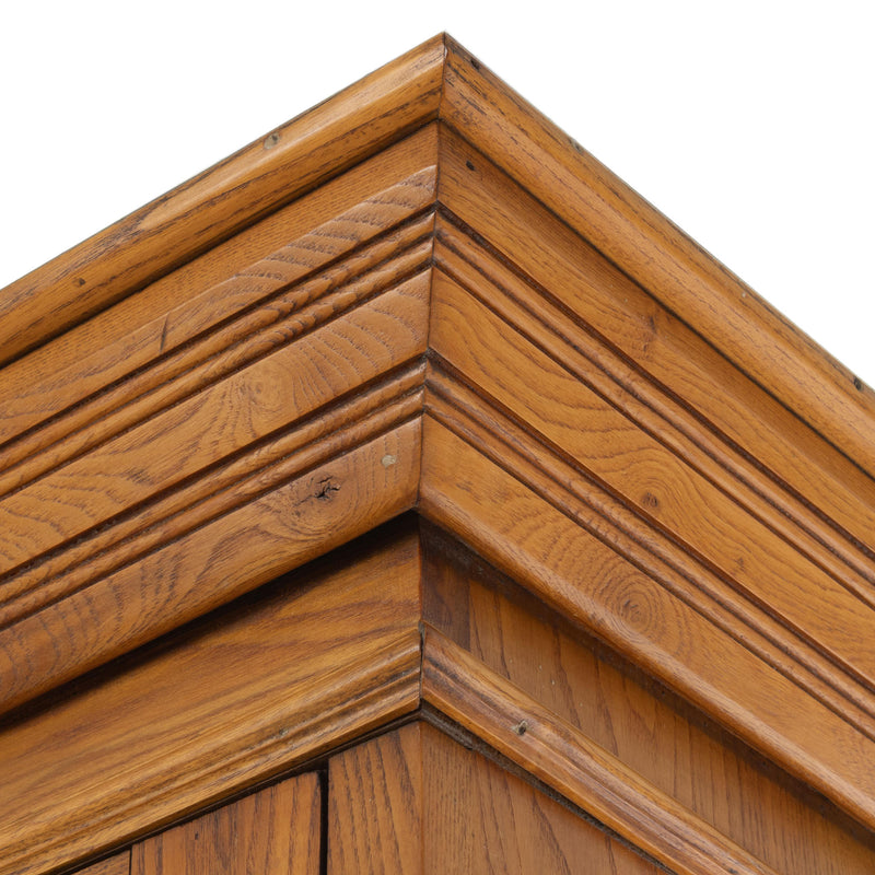 Ash Drop Front Secretaire Desk with Double Door Upper Bookcase and Adjustable Shelves