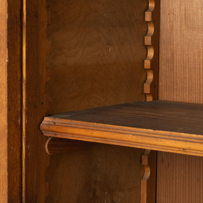 Ash Drop Front Secretaire Desk with Double Door Upper Bookcase and Adjustable Shelves