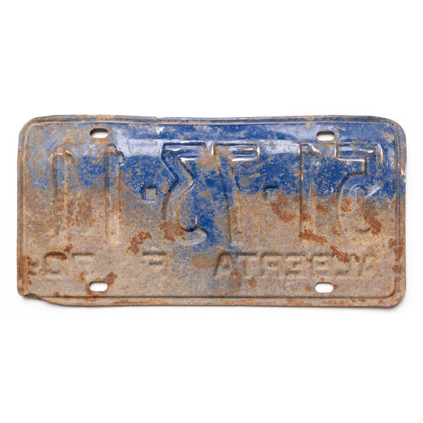 Alberta 1970 Farm Licence Plate "51-73-11" (As Is)