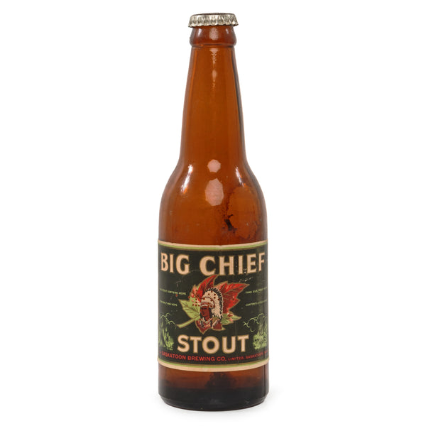 Big Chief Beer Bottle w/ Paper Label and Cap