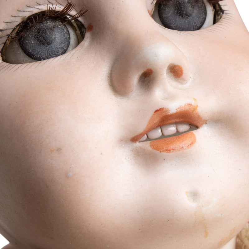 Bisque Head Doll with Glass Paperweight Eyes