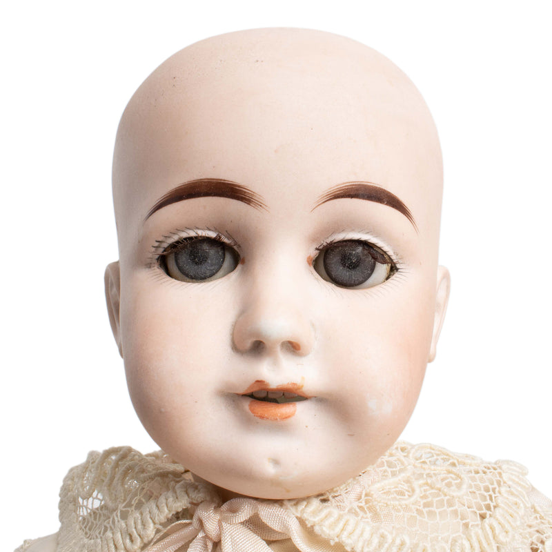 Bisque Head Doll with Glass Paperweight Eyes
