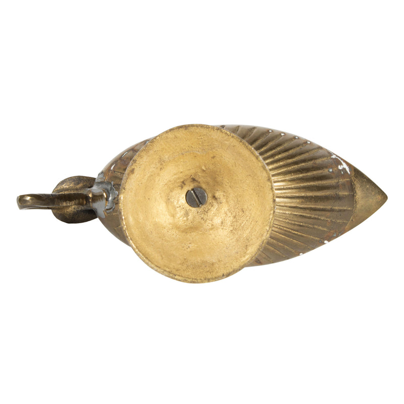 Brass Aladdin Lamp with Rooster Lid