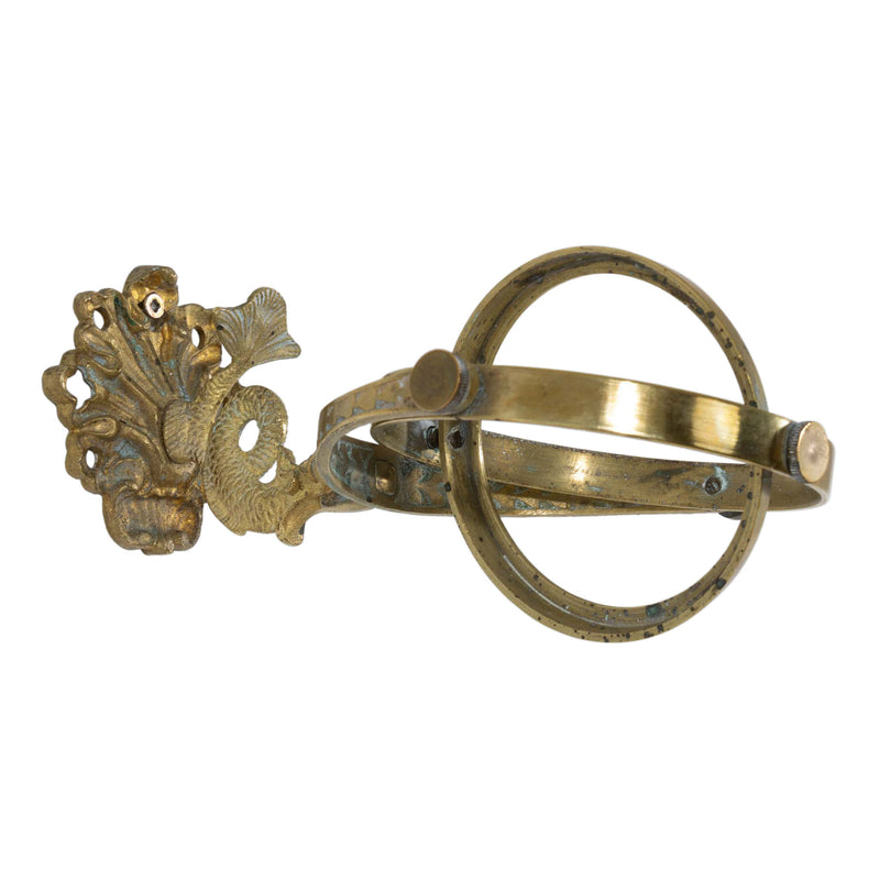 Brass Nautical Oil Lamp Wall Sconce with Cast Brass Wall Mount & Glass Chimney