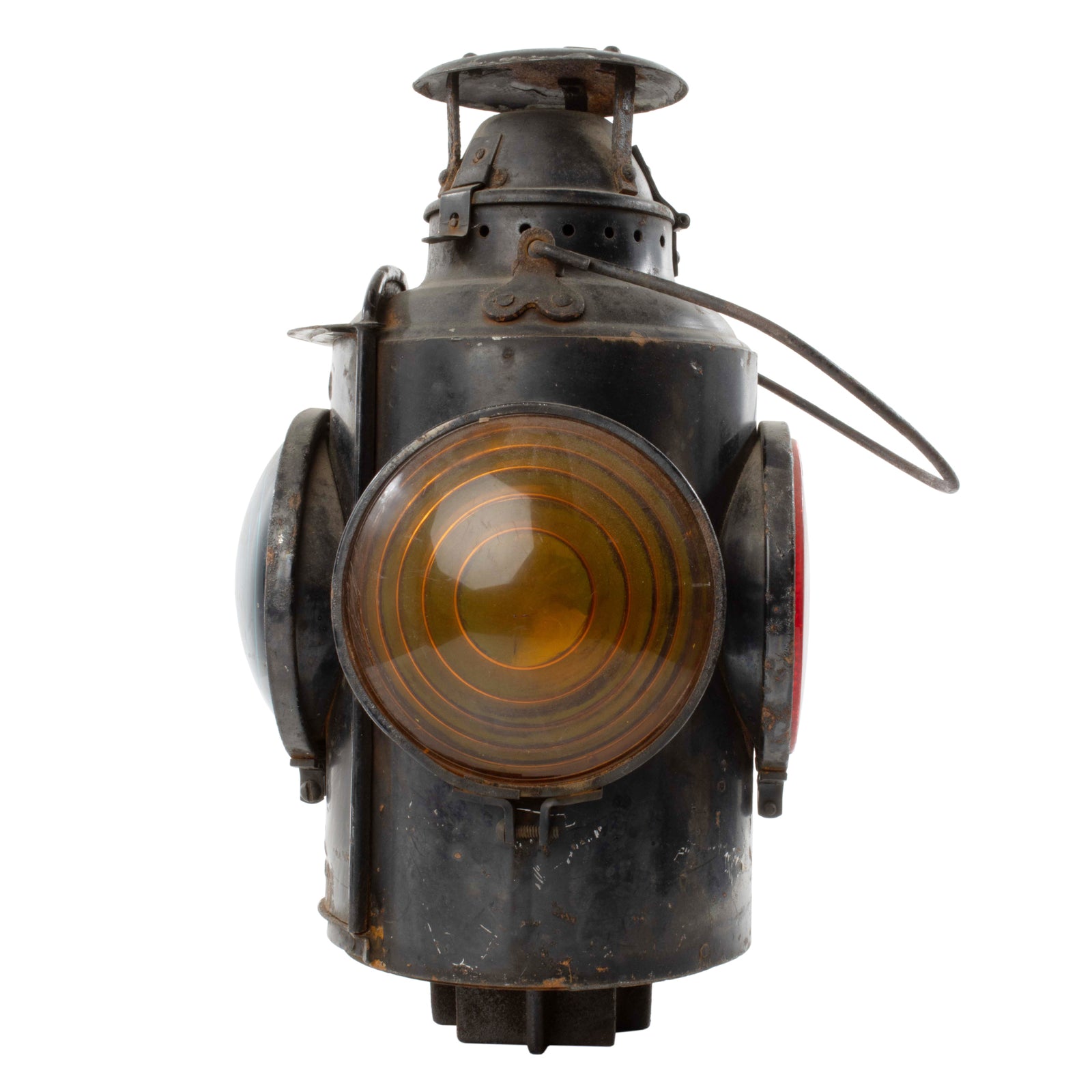 CNR Railway Switch Lantern with 4 Coloured Lenses – Iron Crow