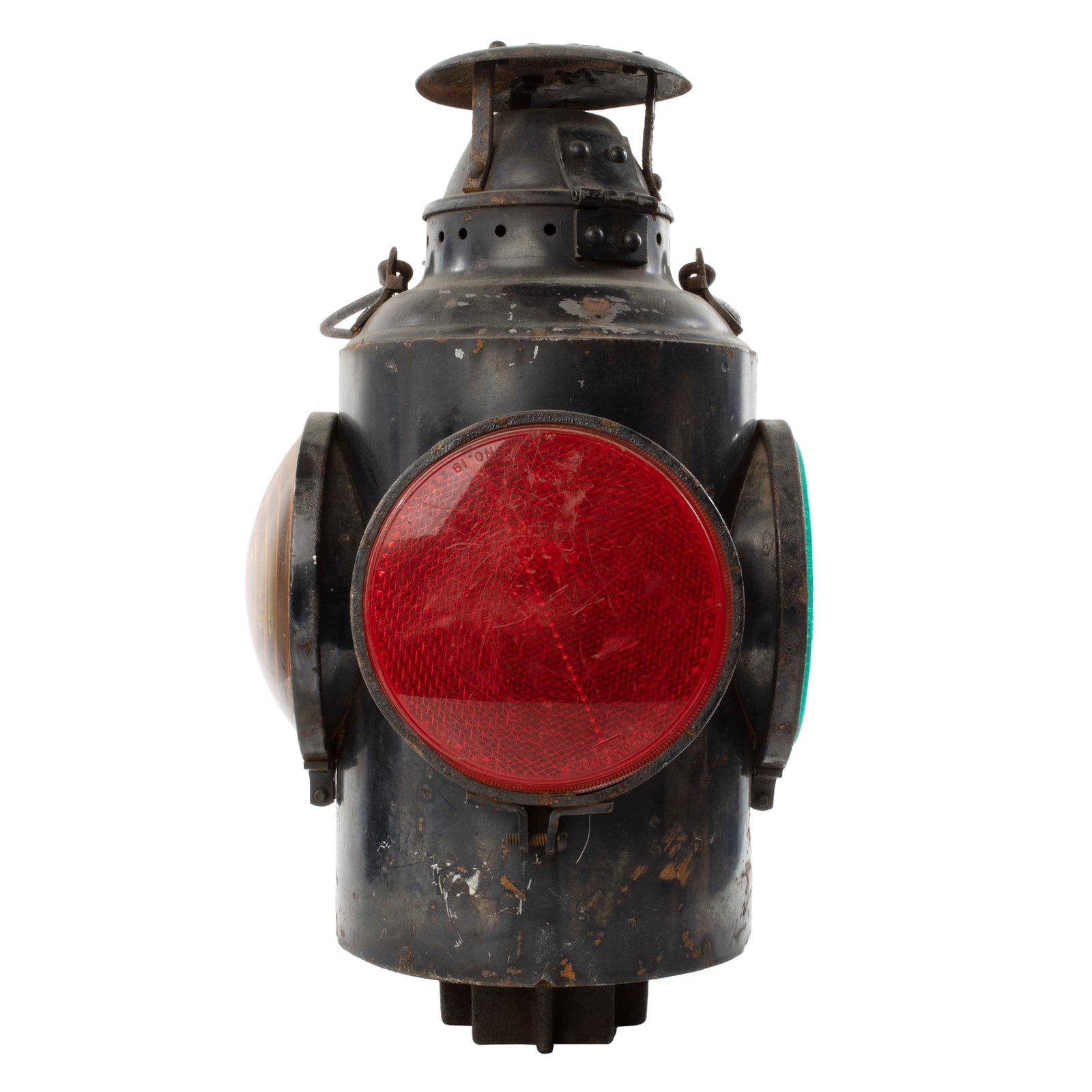 CNR Railway Switch Lantern with 4 Coloured Lenses – Iron Crow CNR Railway Switch Lantern with 4 Coloured Lenses – Iron Crow