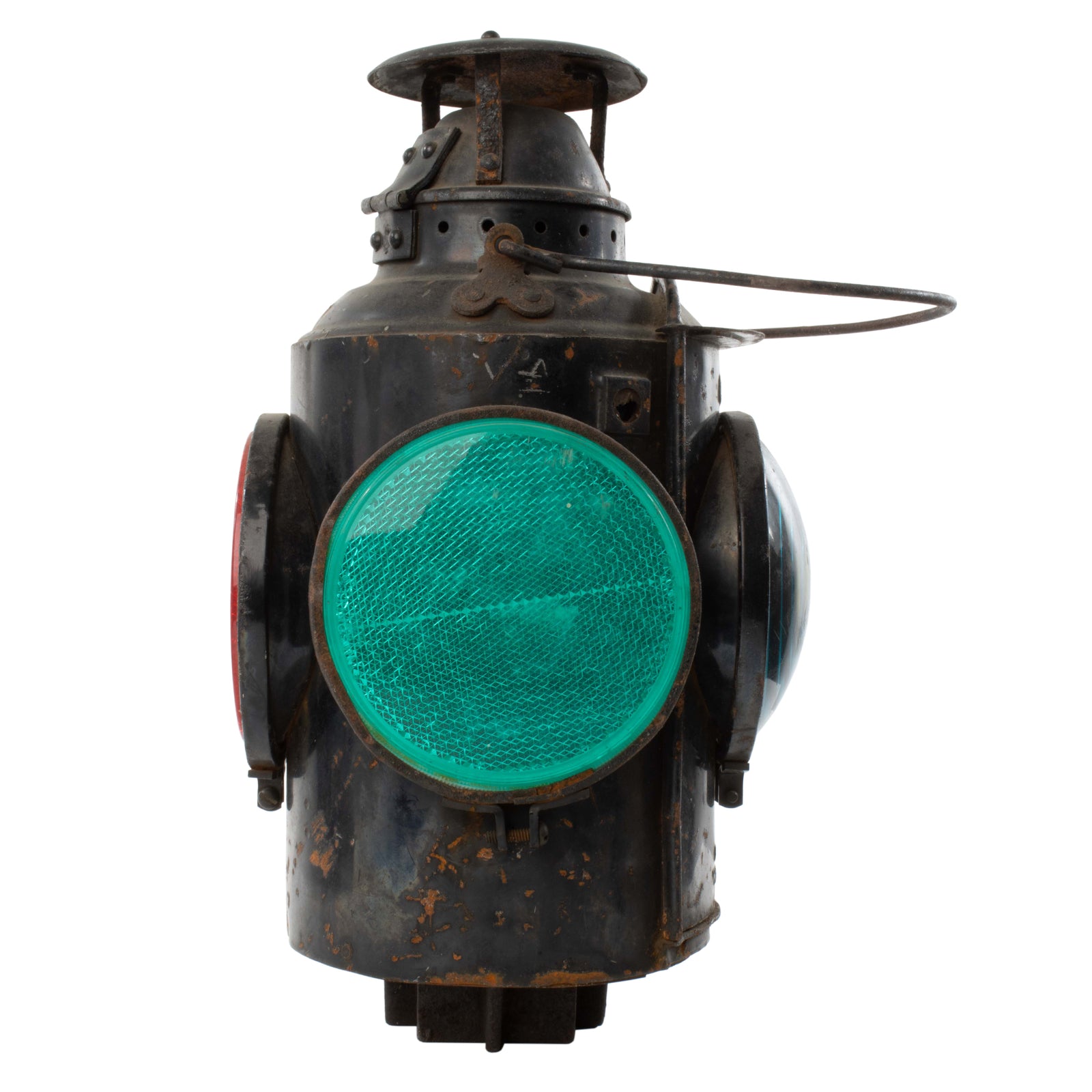 CNR Railway Switch Lantern with 4 Coloured Lenses – Iron Crow