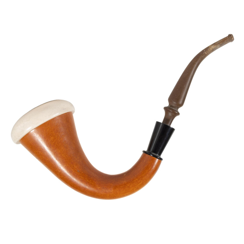 Calabash Gourd Tobacco Pipe with Meerschaum Chamber Cap