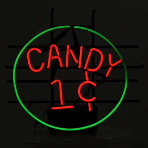 "Candy 1¢"  Neon Sign with Old Style Transformer & Tubes