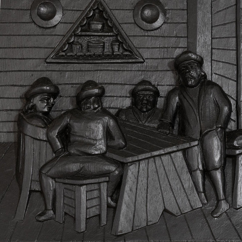 Carved Oak Flemish Hunters Cabinet with Grandiose Baroque/ Gothic Style Carvings