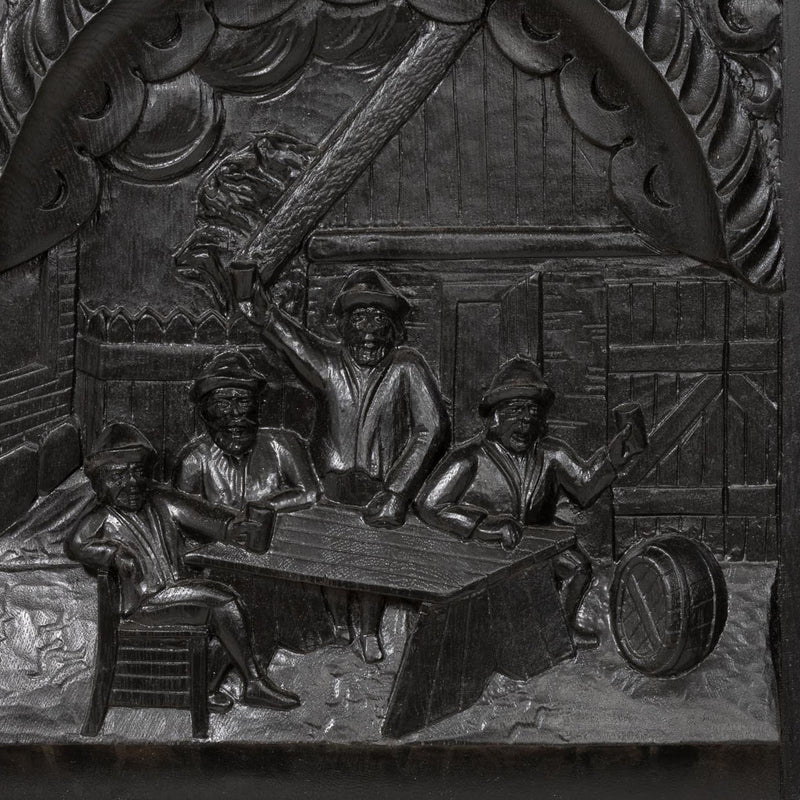 Carved Oak Flemish Hunters Cabinet with Grandiose Baroque/ Gothic Style Carvings