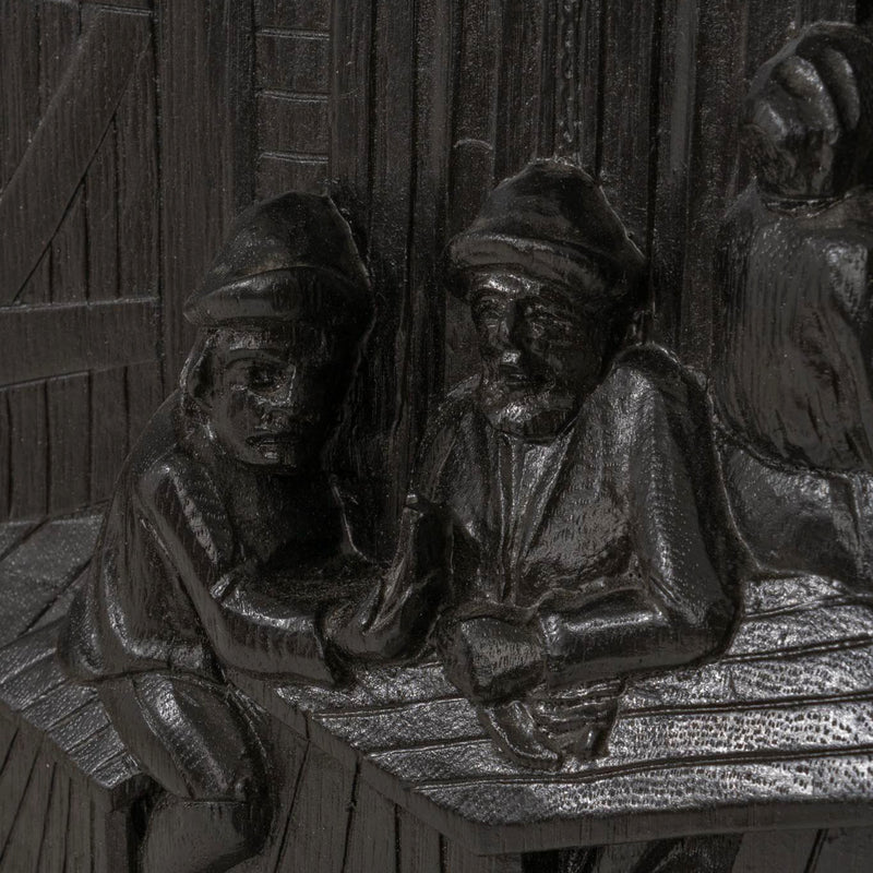 Carved Oak Flemish Hunters Cabinet with Grandiose Baroque/ Gothic Style Carvings