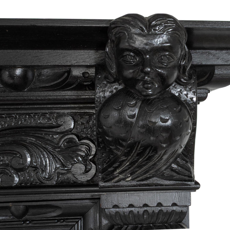 Carved Oak Flemish Hunters Cabinet with Grandiose Baroque/ Gothic Style Carvings