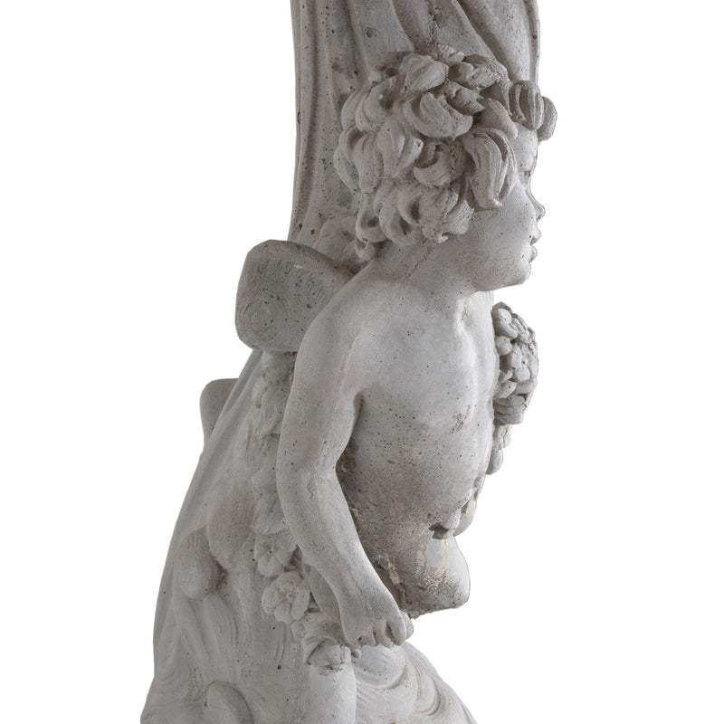 Concrete Greco Roman Goddess Garden Statue on Base (As Is)