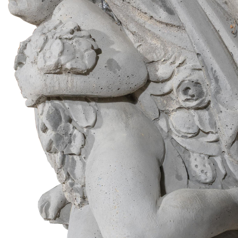 Concrete Greco Roman Goddess Garden Statue on Base (As Is)