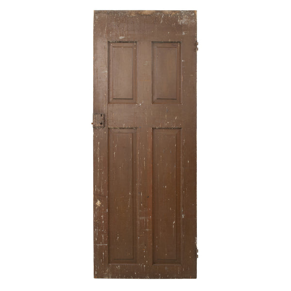 Cream Crackle Painted Door w/ 4 Fielded Panels