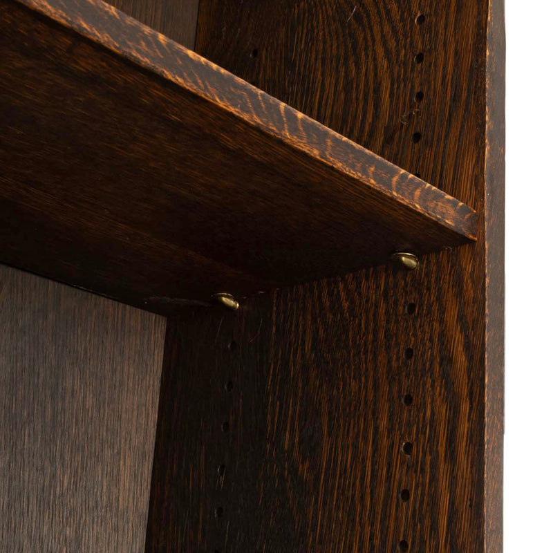 Custom Oak Open Bookcase/ Hutch with Molded Crown and Adjustable Shelves