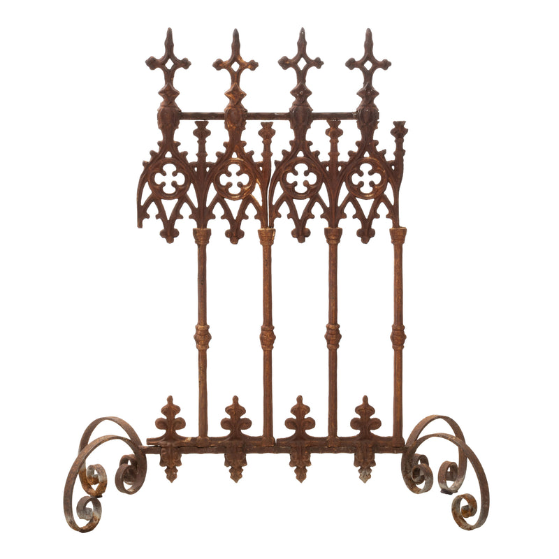 Decorative Cast Iron Fireplace Screen (As Is)