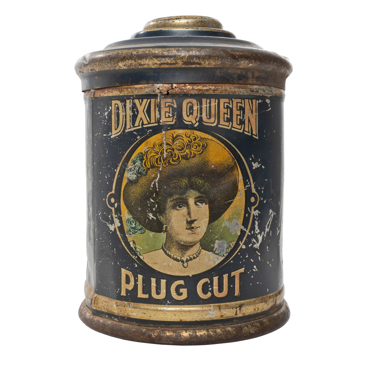 dixie queen plug cut tobacco tin Smoking Lunch Box Tin, Circa 1910 Roly Poly Dixie Queen and