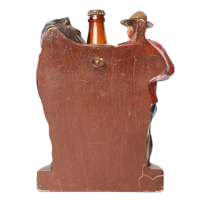 Drewrys Beer Chalkware Advertisement with Bottle (2pcs.)