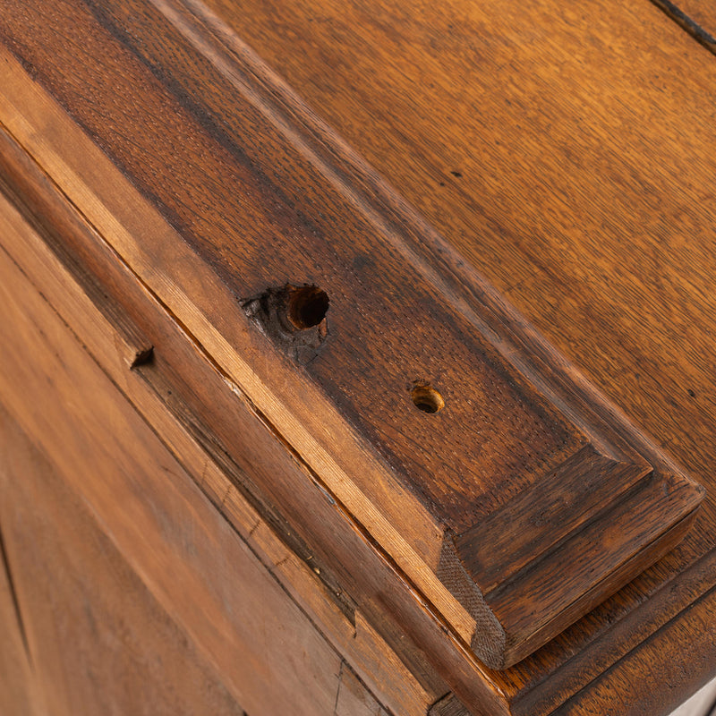 Dutch Oak Sideboard with Geometric Gothic Carved Panels