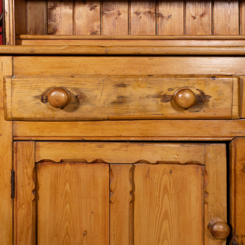 English Victorian Pine Welsh Dresser