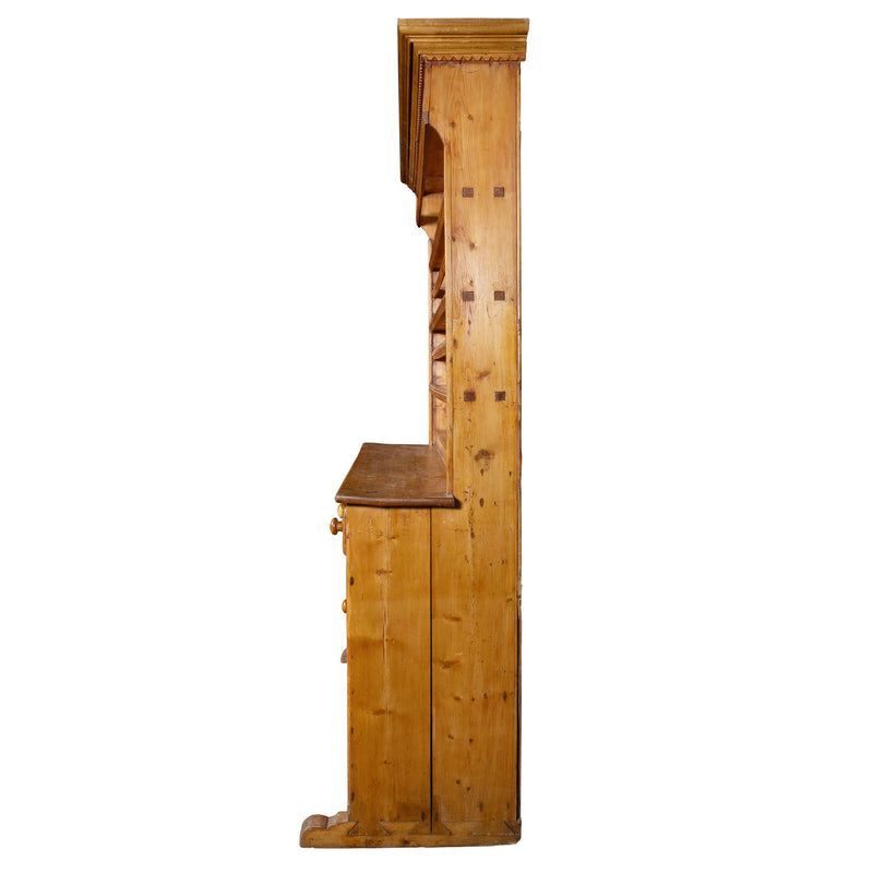 English Victorian Pine Welsh Dresser