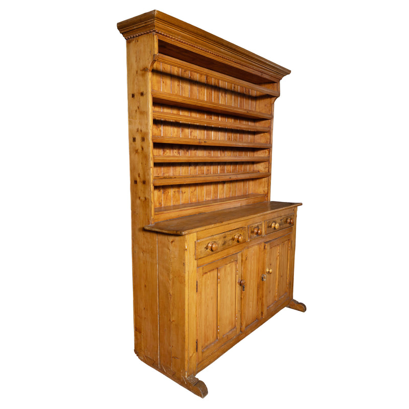 English Victorian Pine Welsh Dresser