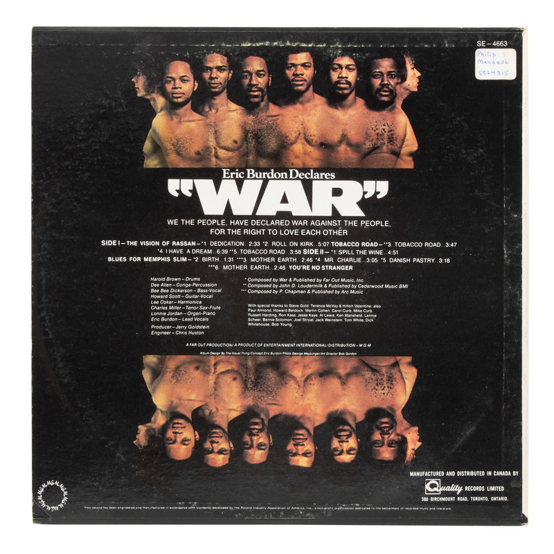 Eric Burdon & War - Eric Burdon Declare "WAR"